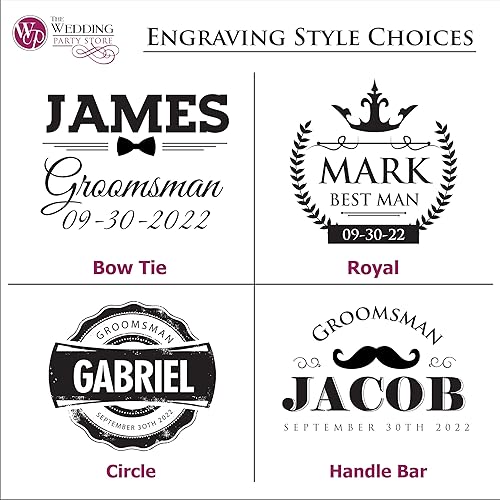 Miniatura 6 de The Wedding Party Store Taza de cerveza Pilsner grabada con monograma, vidrio para pub  Regalos personalizados para padrinos de boda  20 oz