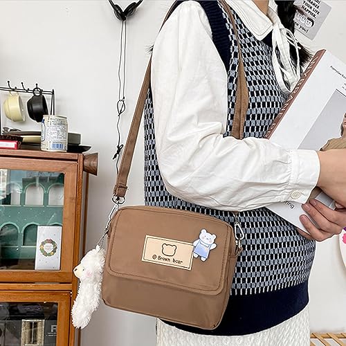 Miniatura 5 de Bolso cruzado pequeño con bolsa extraíble, bolsa cruzada acolchada para cámara, bolsa de nailon para mujer