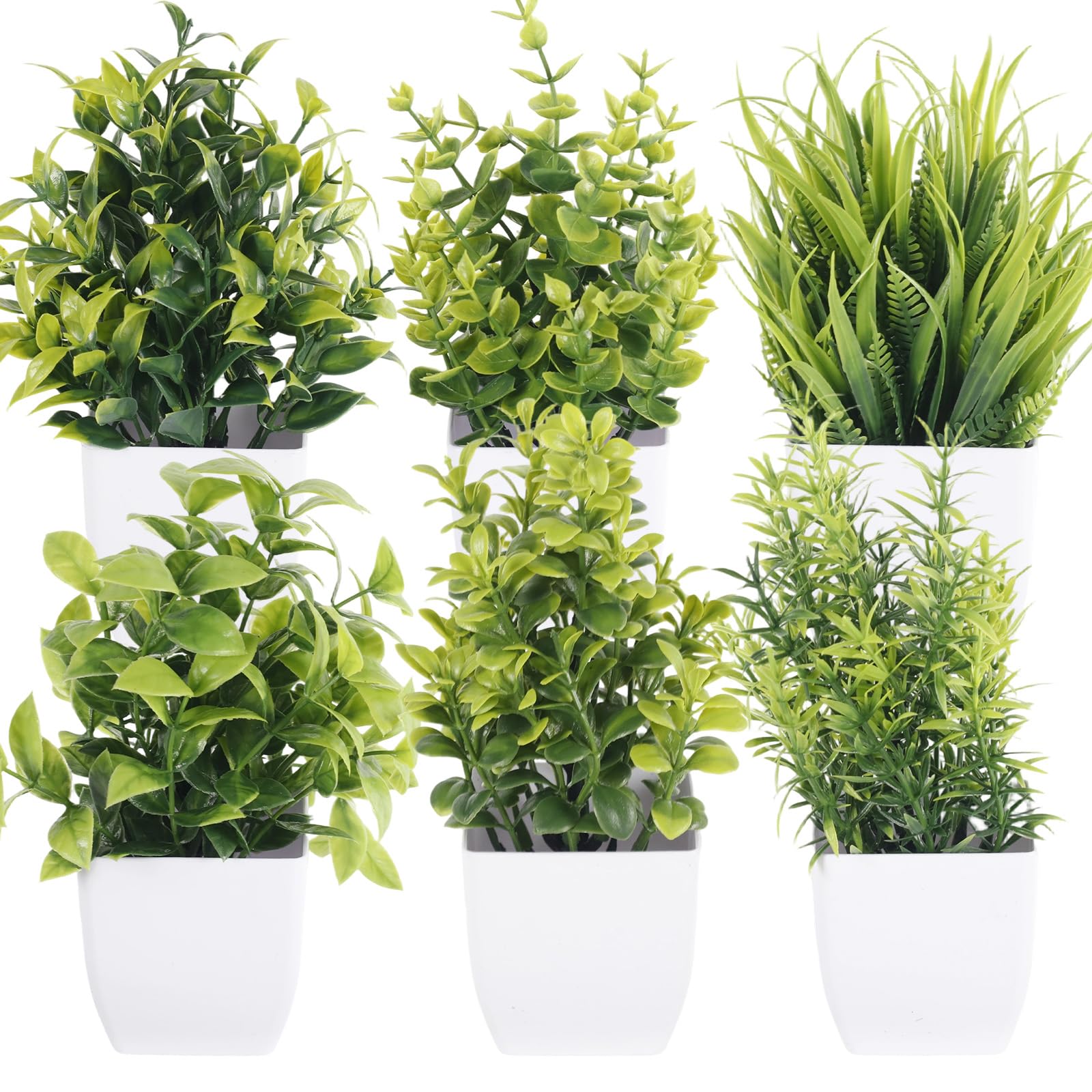 Plante artificielle d'intérieur en pot plastique blanc de salon