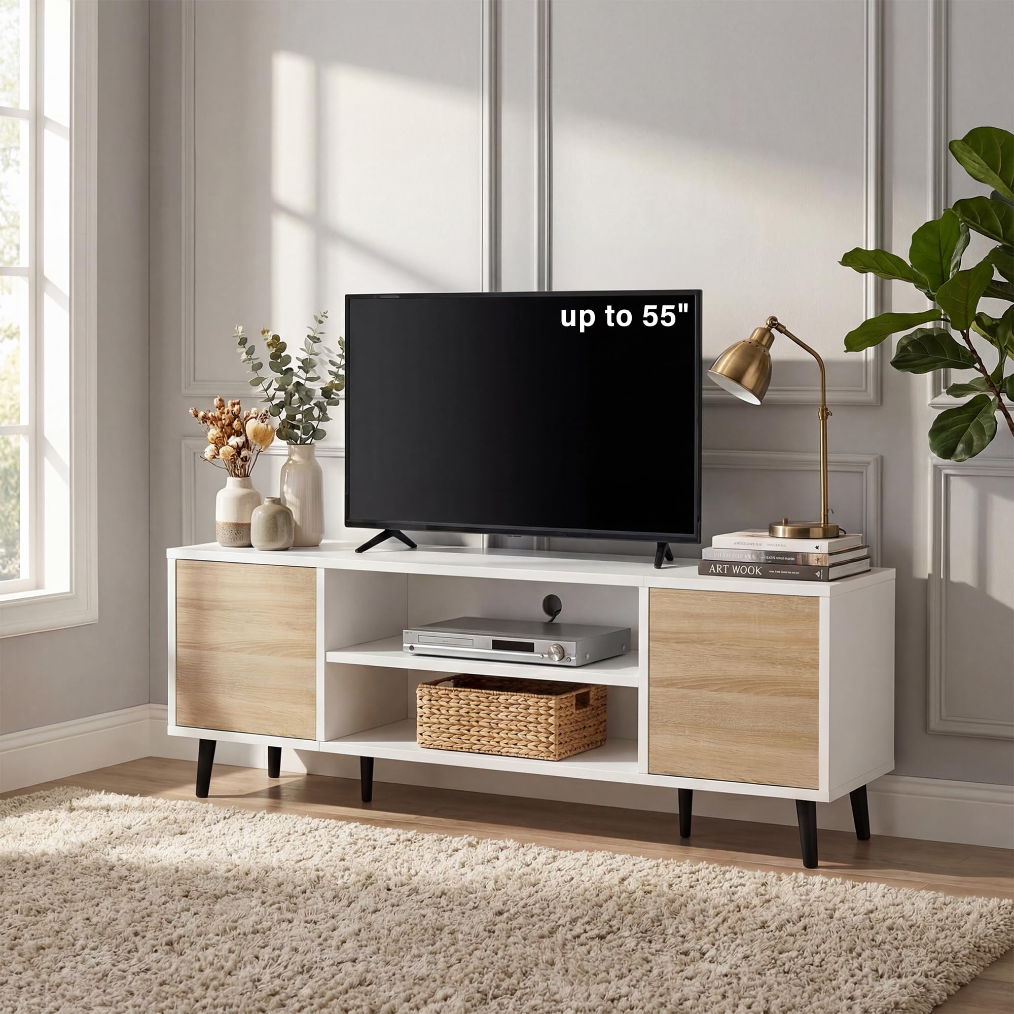 YESHOMY Mid-Century Modern TV Stand