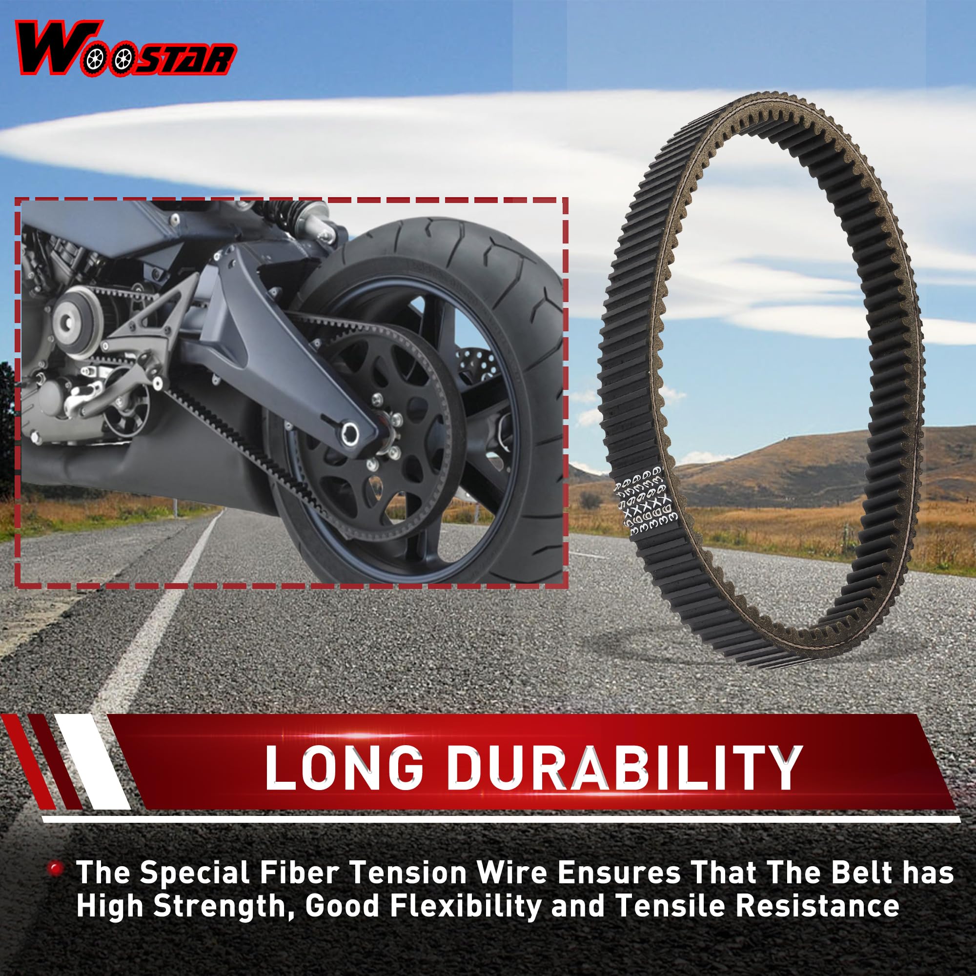 WOOSTAR Cinghia di Trasmissione Sostituzione per CFMOTO CF188 CF500 500CC X5 Z5 U5 CF 500 OEM 0180-055000 36X939