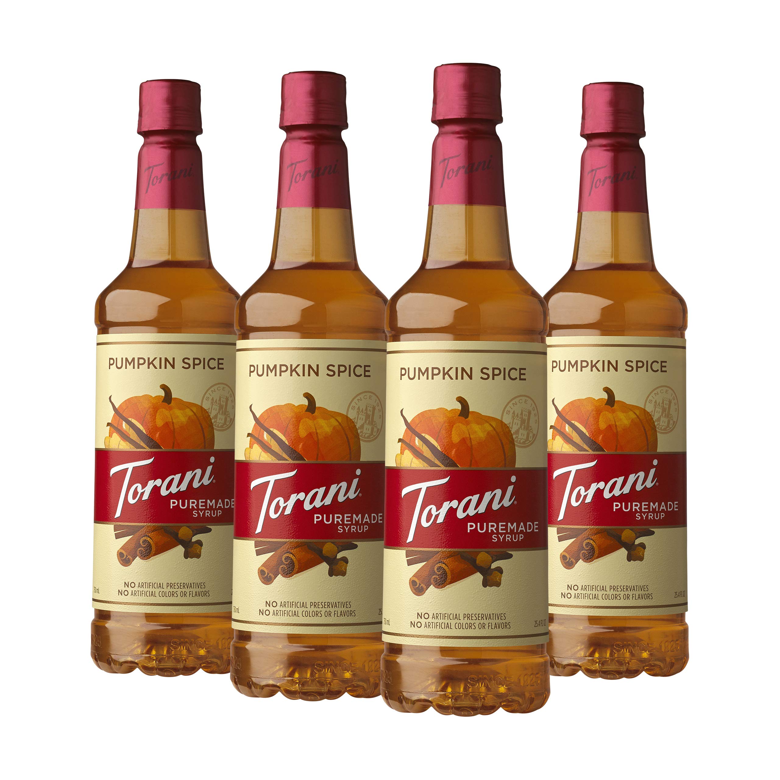 Torani Puremade Syrup, Pumpkin Spice, 25.4 Ounces (Pack of 4)