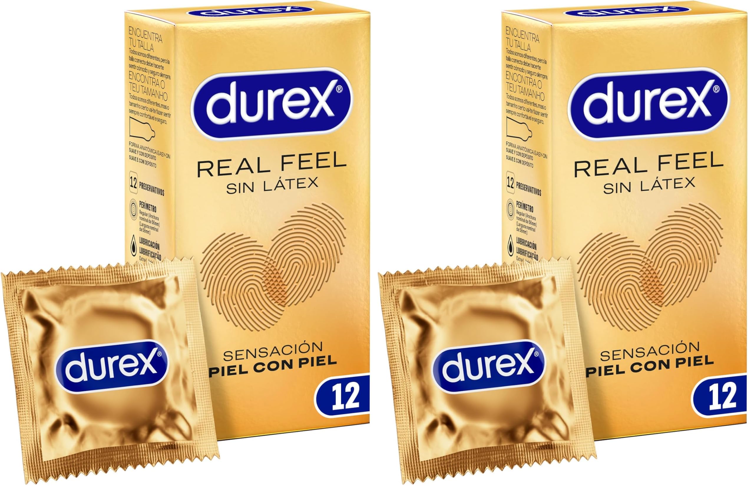 Durex Preservativos Sensitivos Real Feel Sin Látex condones - 12 Unidades ( Paquete de 1) — view 2