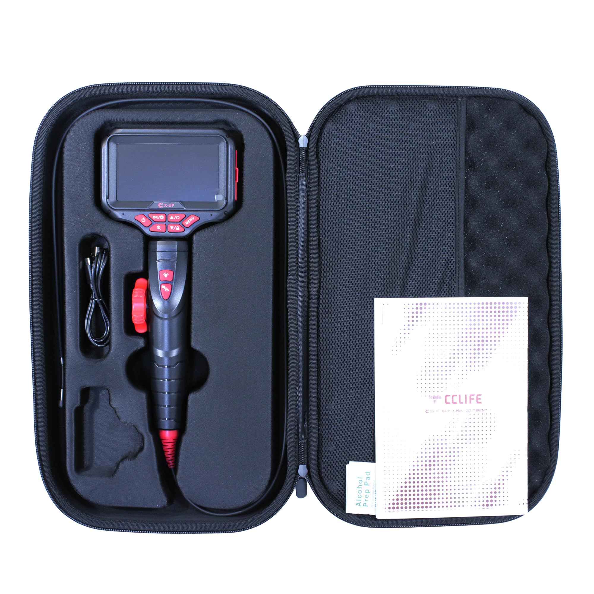 CCLIFE Endoskopkamera mit licht Endoscope Camera mit ±180°beweglichem Kopf