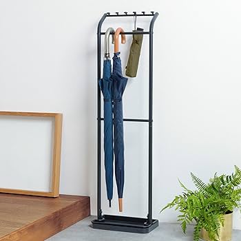 アンブレラハンガー 3kg耐荷重 マットブラック スリム傘立て Amazon｜HEIAN SHINDO 傘立て アンブレラハンガー マット