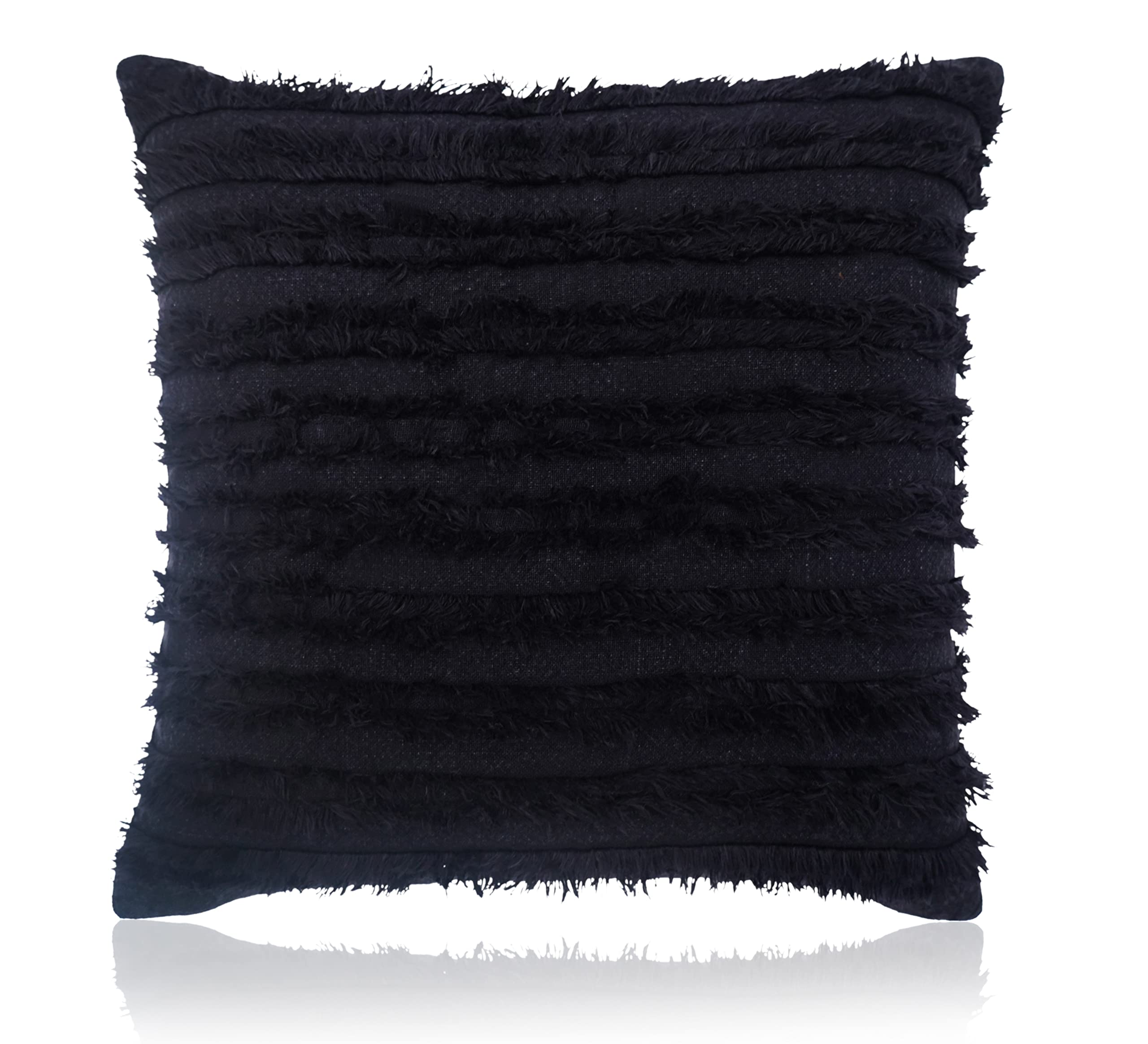 mosey 20x20 Cushion Covers Pack of 1 | Boho Cushion Cover 20 inch x 20 inch | Sofa 20 Inch Cushion Cover | Black Pillow Cover 50cm x 50cm (B0CVDNHK97) Amazon Price History, Amazon Price Tracker