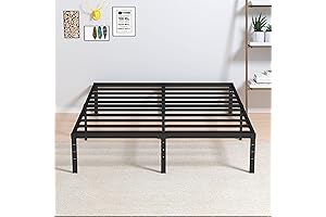 14 Inch Metal Bed Frame Queen Size No Box Spring Required