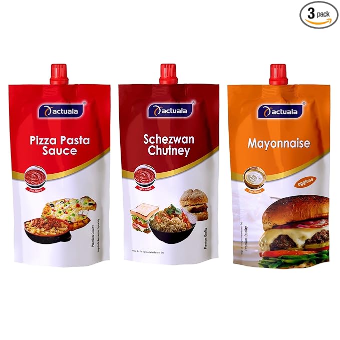 Pizza Pasta Sauce | Schezwan Chutney | Mayonnaise | 100% Natural | No Preservatives | Combo Pack (80g Each) - Pack of 3