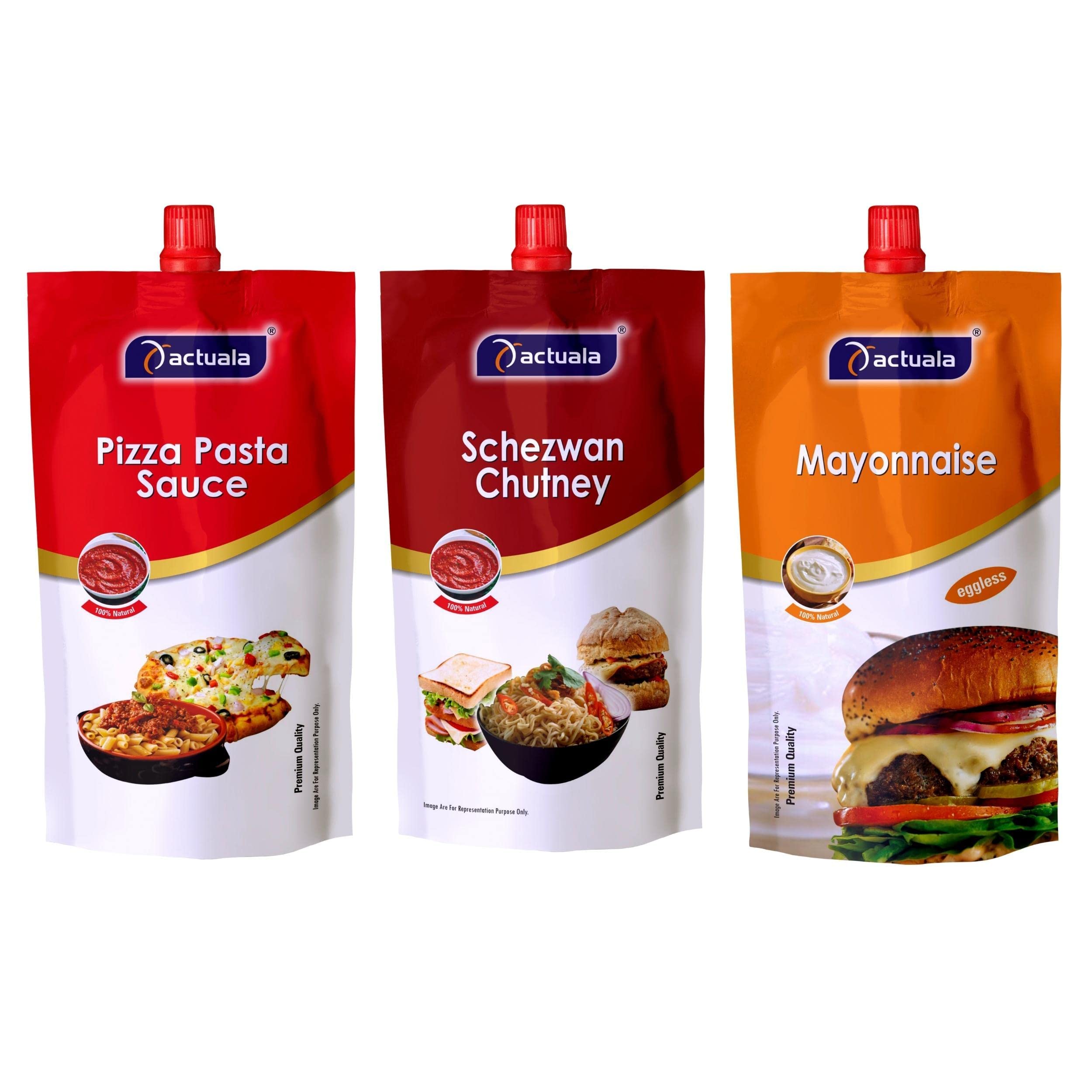 AACTUALA Pizza Pasta Sauce | Schezwan Chutney | Mayonnaise | 100% Natural | No Preservatives | Combo Pack (80 grams Each) - Pack of 3 (B09TYQYTDR) Amazon Price History, Amazon Price Tracker