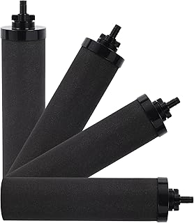 4Pack Black Water Filter Replacement，Compatible with Gravity Water Purification Unit Berkey Water Filtration System，BB9-2 Purification Elements for Home,Travel Survival and Outdoor activities