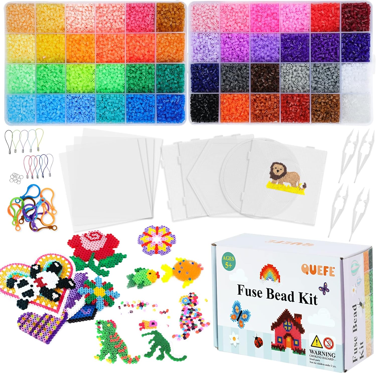 QUEFE 25000 Mini Fuse Beads Kit, 2.6mm Beads, Tiny Melty