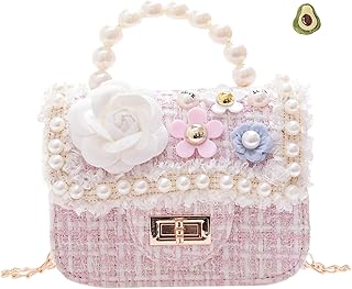 AWXZOM Toddler Gifts Kids Purse for Little Girls toddler purse baby purse kid purse come with a kiwi pin as a gift (flower)
