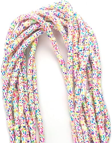 3500 cuentas de arcilla plana coloridas de 0.236 pulgadas para bricolaje de polímero redondo hecho a mano para hacer joyas, collares, pulseras,