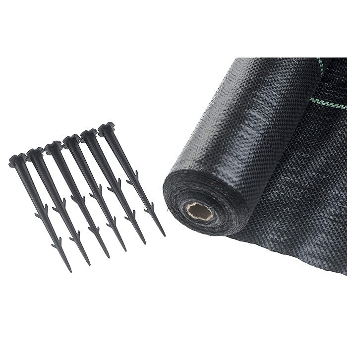 Buy Brackit Weed Membrane Roll and Peg Set, 1m x 30m, Heavy Duty 100gsm
