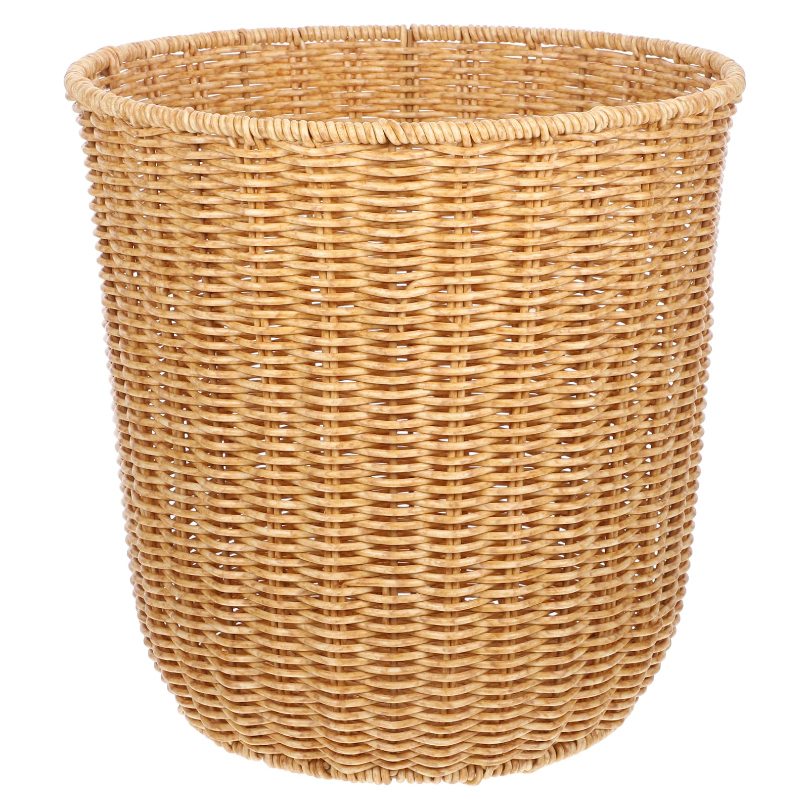 Panier tressé plastique et fer orange UKCOCO pour rangement bureau