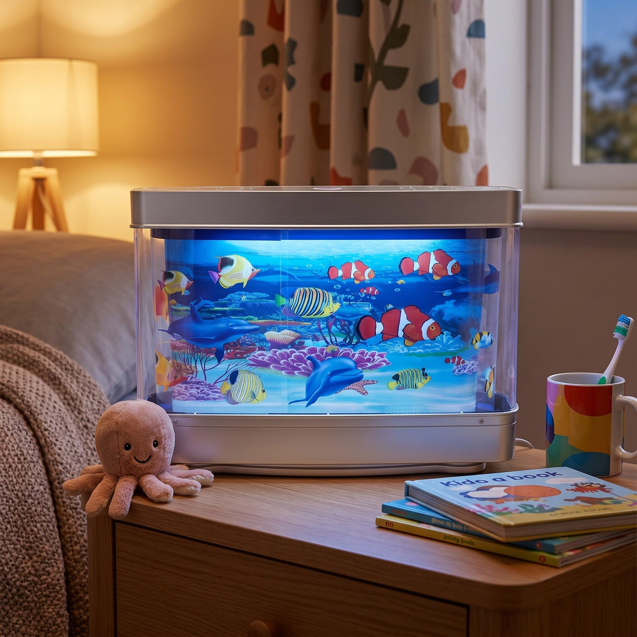 Greensen Lifelike Bewegende Fischtanklampe, Mini Dekorative Künstliche Aquarium -Nachtlicht mit Bewegungsfisch für, Katze, Baby, Spielzeug