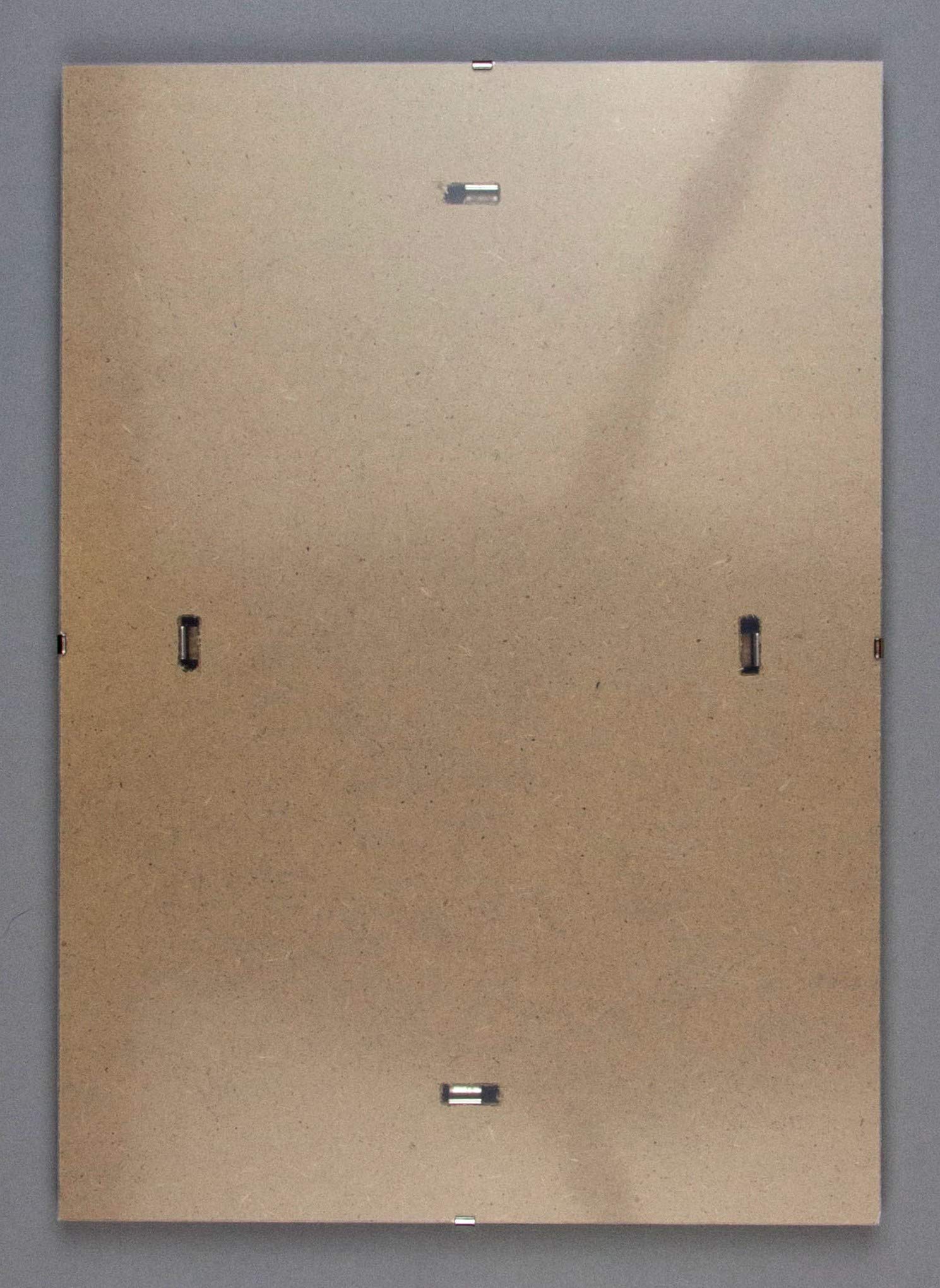 myposterframe Bildhalter 80 x 100 cm Rahmenloser Bildträger Pluto 100 x 80 cm Hier: Kunstglas klar 1mm