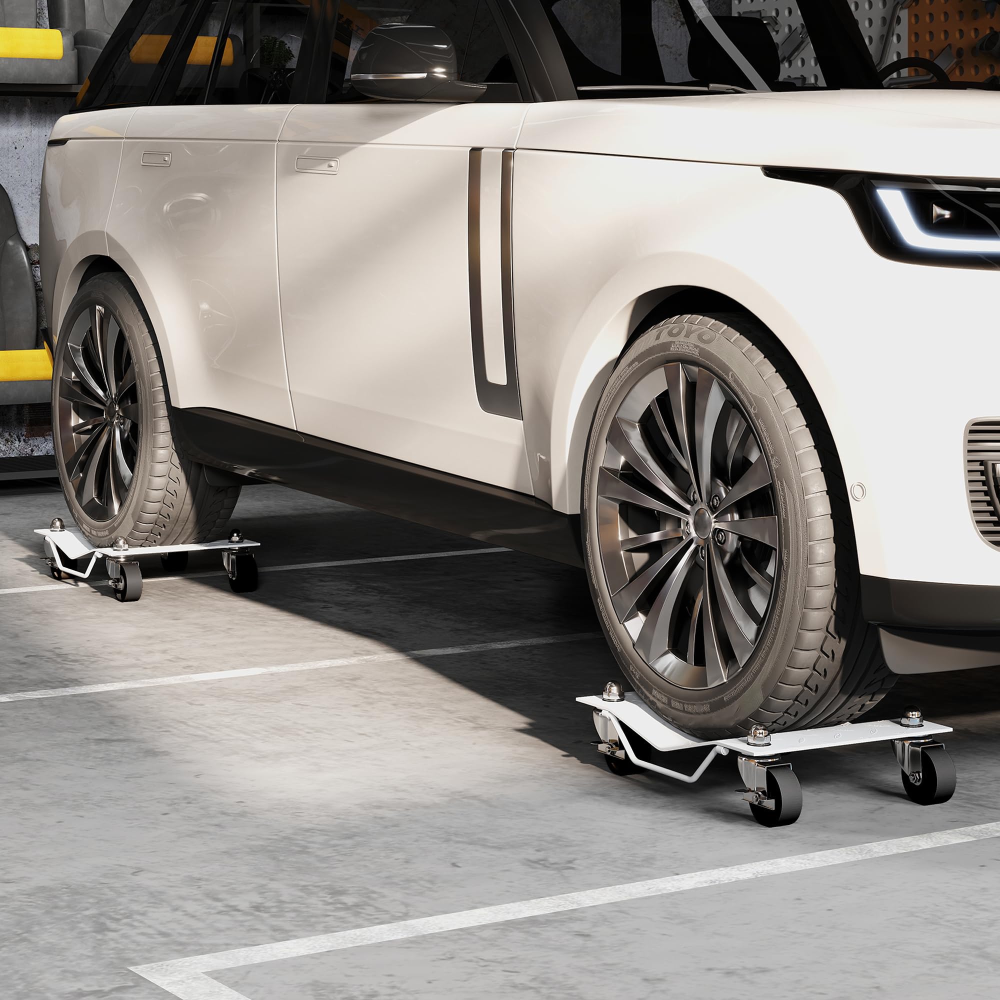 DURHAND Chariots de manutention de Voiture 680 kg 40,5 x 30 x 13,5 cm Gris
