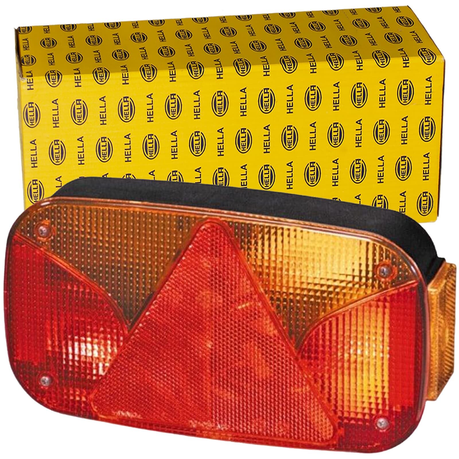 HELLA 2VB 998 232-021 Rearlight - Bulb - 12V - mounting/Bolted - Lens Colour: Red/Yellow - Plug: Round Plug - right - Quantity: 1