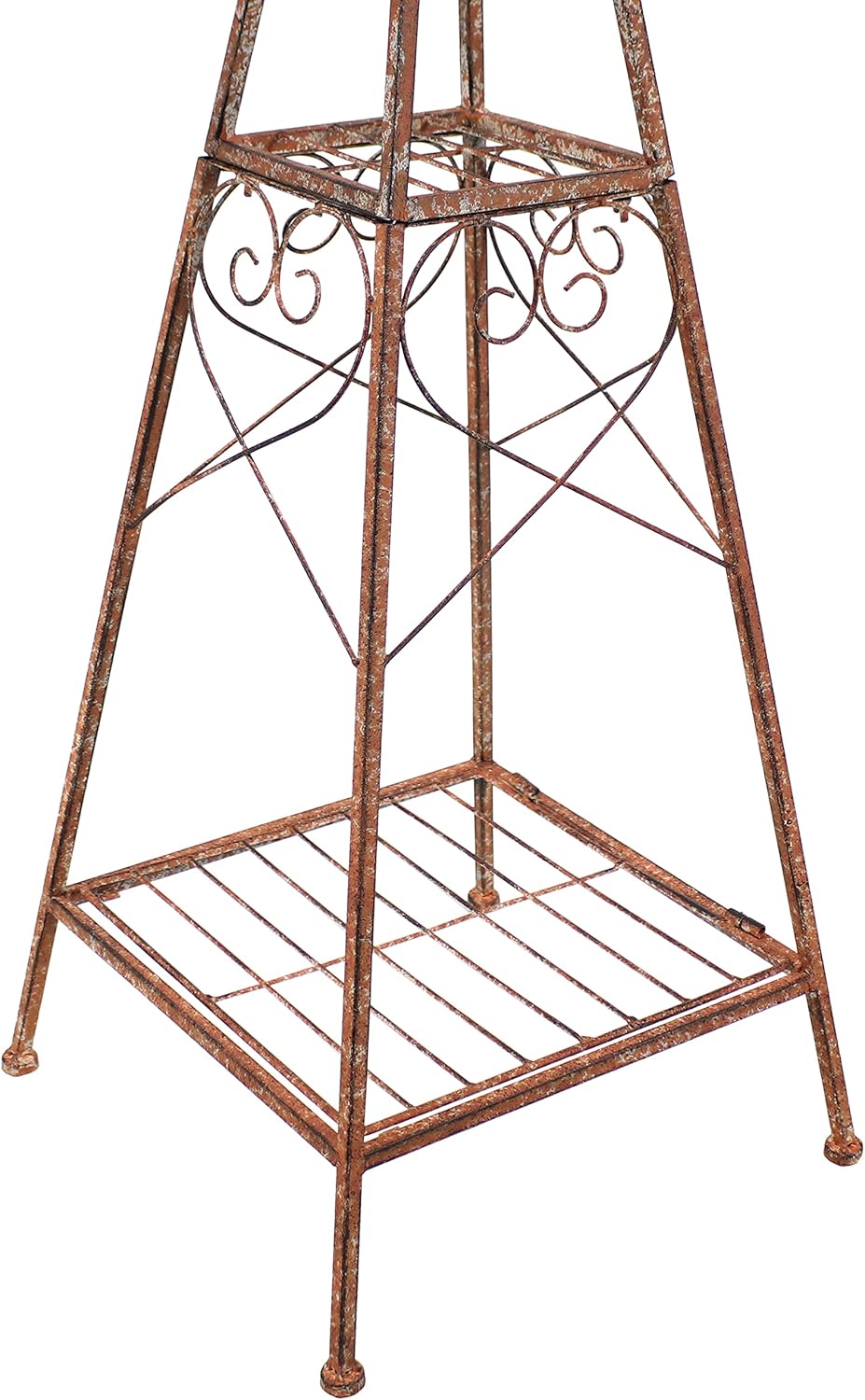 Sunnydaze 51-Inch Rustic Windmill Metal Garden Statue with Tiers - Yard Art, Lawn and Garden Sculpture Decor - Brown/Copper