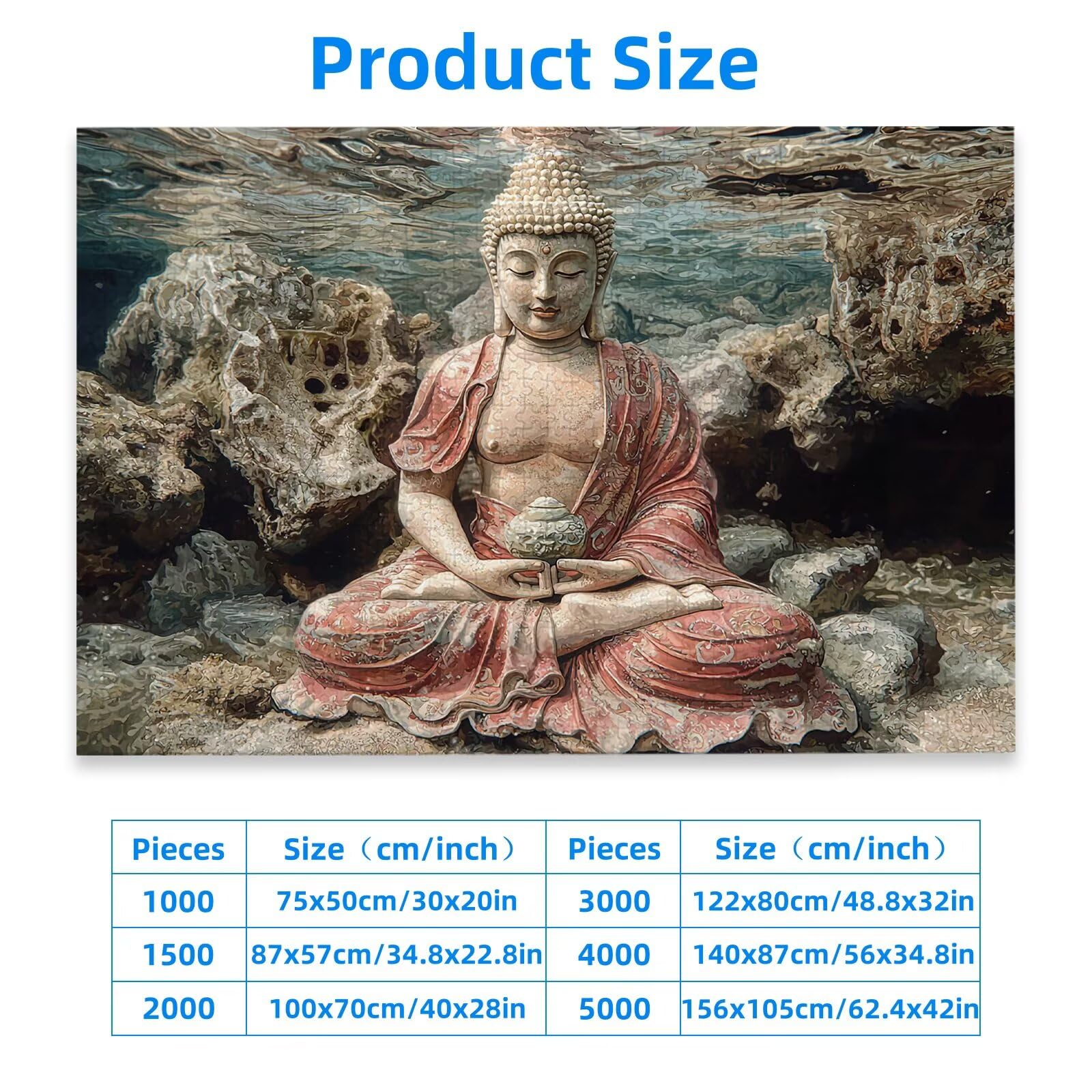 Puzzle 3000 Pezzi per Adulti, Puzzle Zen3000 Pezzi Arte per Adulti e Ragazzi, Misura: 122x80 cm, Puzzles Statua in Legno Impegnativi, Puzzles per Idea Regalo Donna e Uomo, Decorazioni Casa, -3340