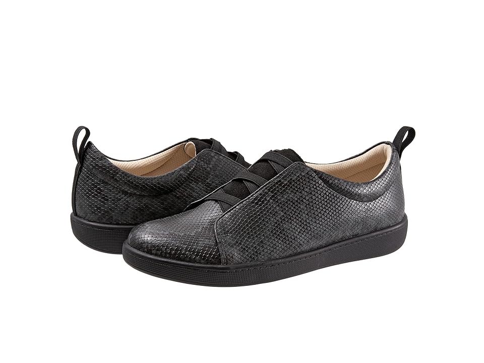 Trotters Avrille (Dark Grey/Black Suede) Women's Shoes INTERNATIONAL SHIPPING