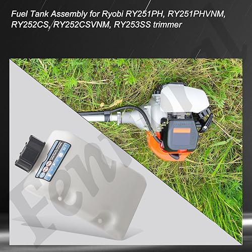 Miniatura 6 de 308682055 308675054 3075702 Tanque de gasolina de repuesto con líneas de combustible y filtrotanque de combustible compatible con Ryobi Toro