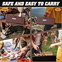 Vista 5 de Huusk Juego de cuchillos de carnicero – Cuchillos vikingos forjados a mano y cuchillos vikingos para deshuesar, juego de cuchillos de chef japonés