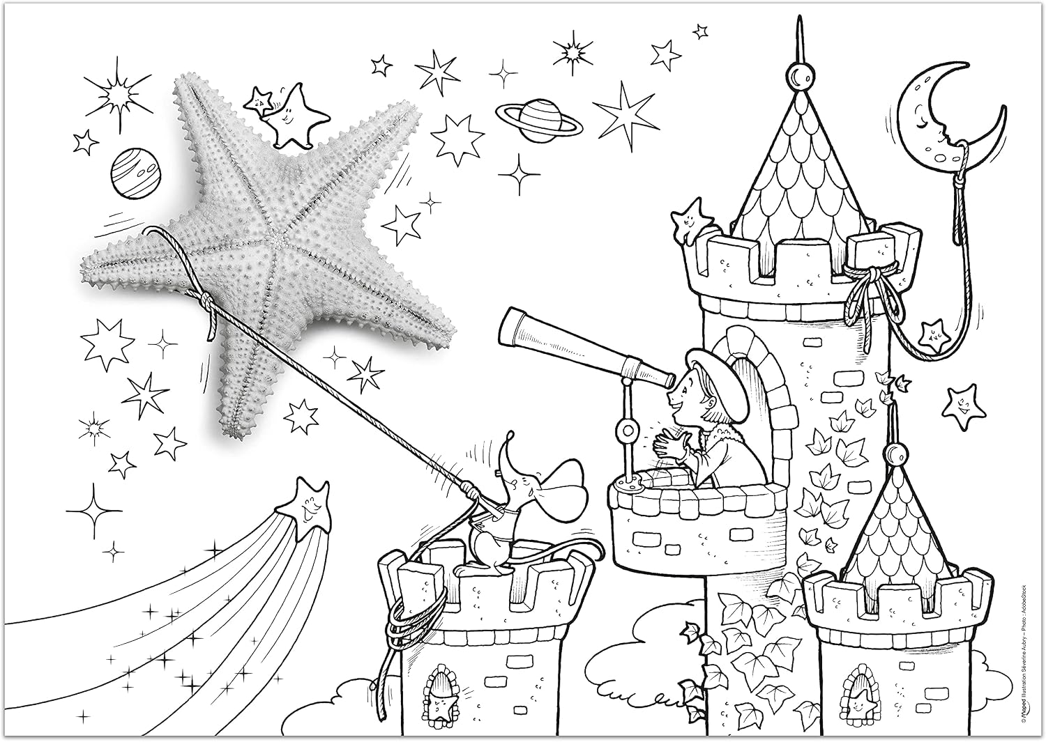 Maped - Coloring Activities Paper Placemats to Color, 15 Placemats - Kids and Families - Crafting Vibrant Paper Decorations - Engaging Illustrations - 15 Engaging Illustrations, Oversized Placemats