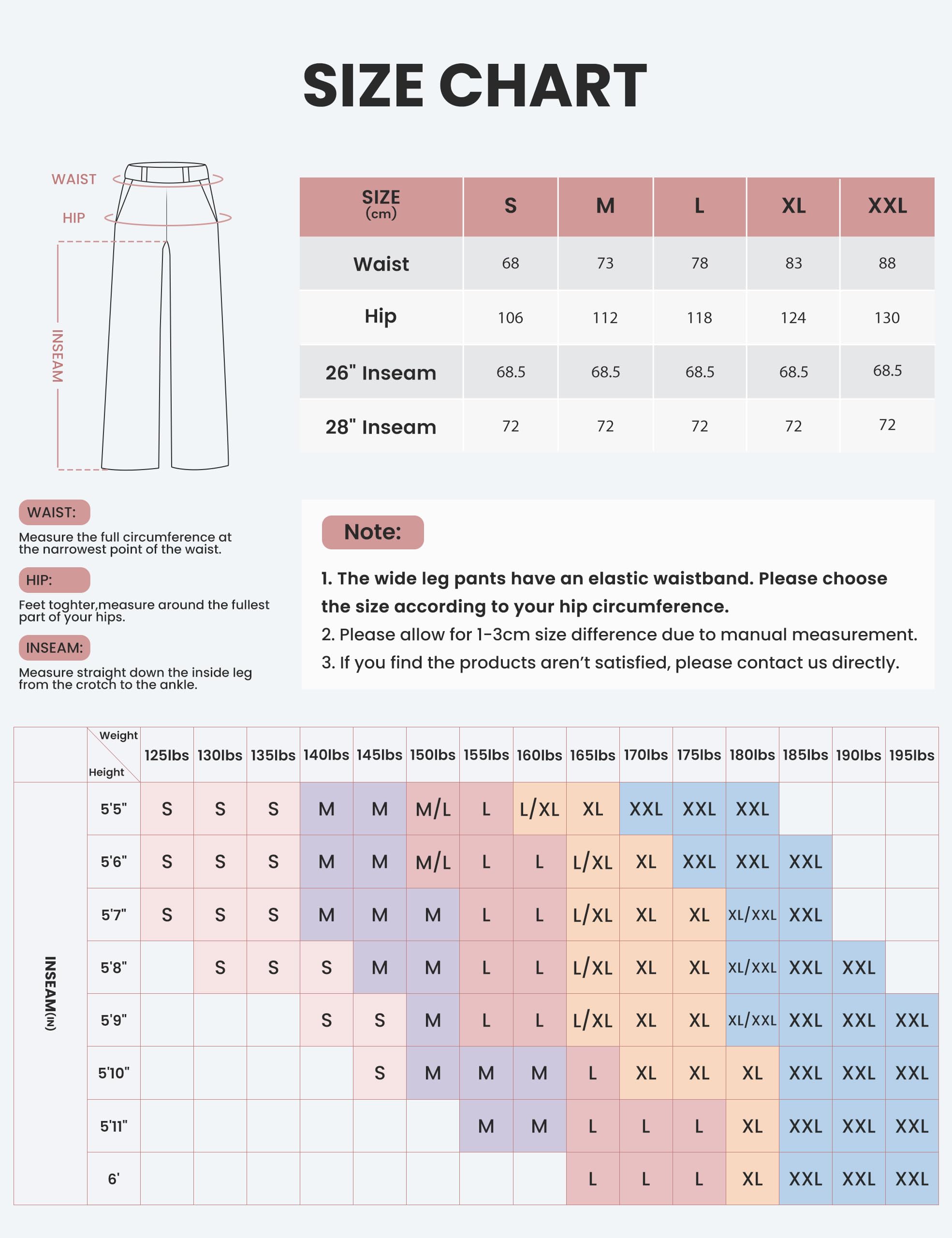 Desol Pantaloni da donna a nido d'ape, lunghi palazzo, eleganti, in tessuto, con tasche, a vita alta, gamba larga