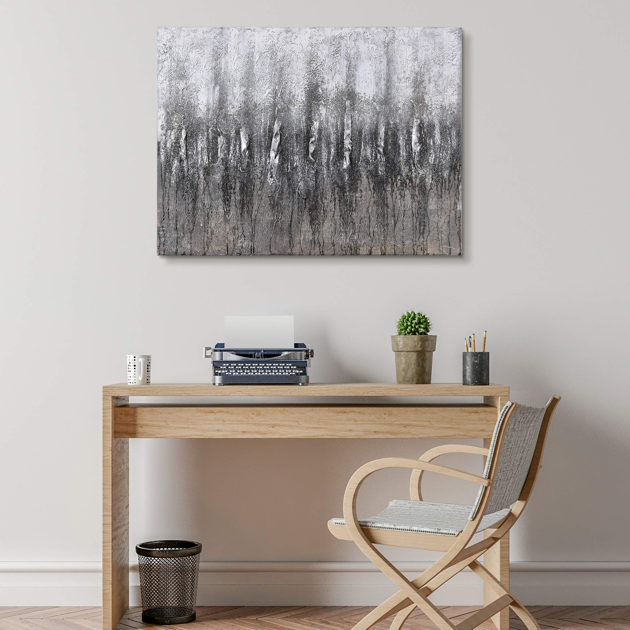 Empire Art Direct Wandbild, Abstrakt Metallisch – 102 X 76 Cm, Handbemalt Von Martin Edwards