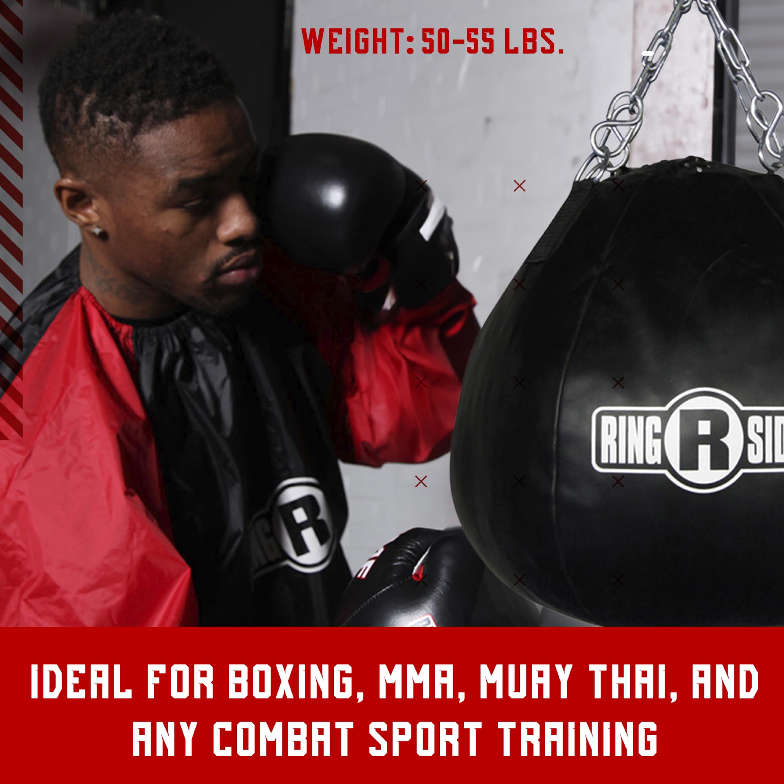 Saco Boxeo Ringside Head Shot - Powerhide 65Lbs Para Entrenamiento Boxeo Y Muay Thai