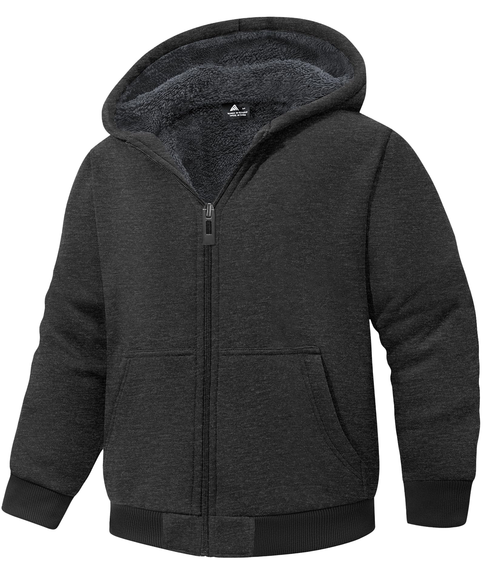 LLdress Fleecejacke Jungen Kapuzenpullover Mit Zipper Kinder Hoodie JungnsWarm Kapuzenjacke Causal Winter Ourdoor Sweatjacke Mit Fleecefutter Hooded Jacken für Jungen