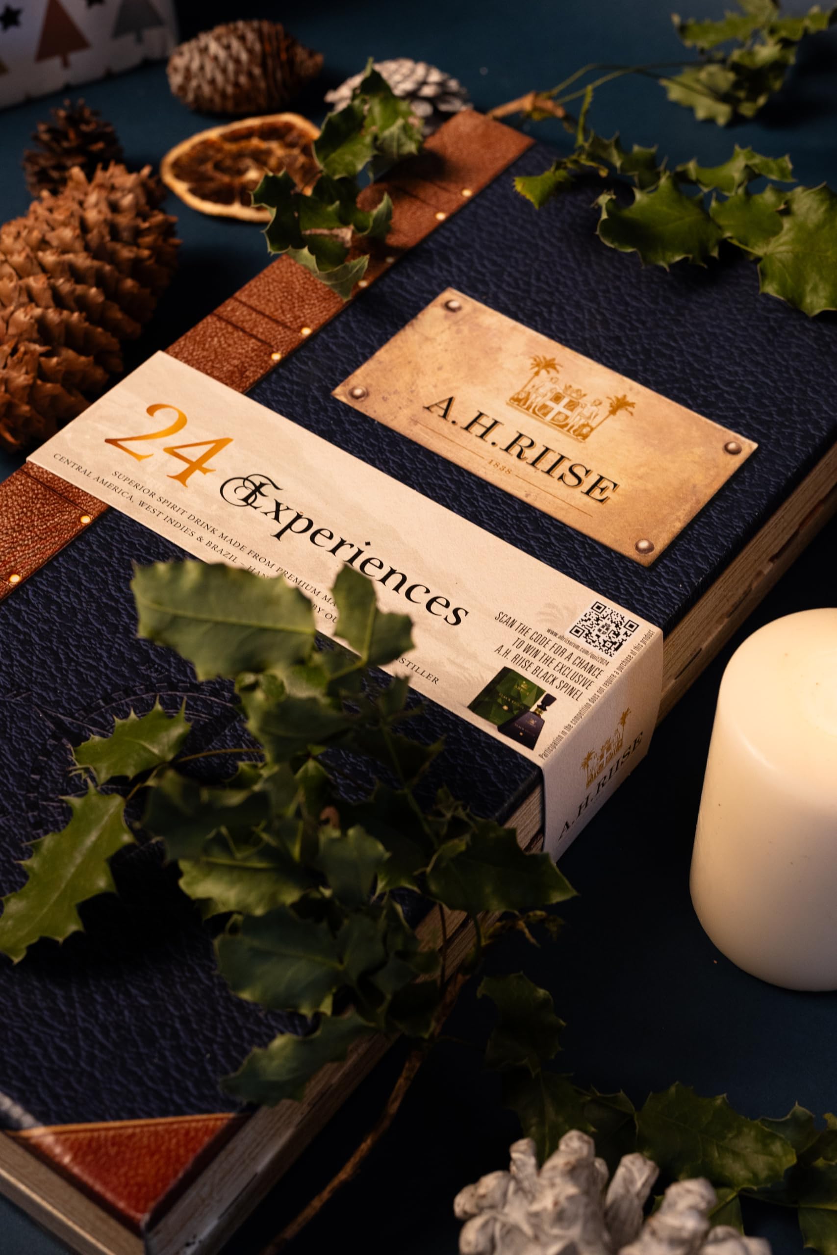 A.H.Riise Adventskalender | Rum-Genuss in der Adventszeit | 24 exquisite Mini-Flaschen | Dänische Tradition und karibischer Rum-Herstellung | Zum Verschenken oder selbst genießen | 24 x 20ml