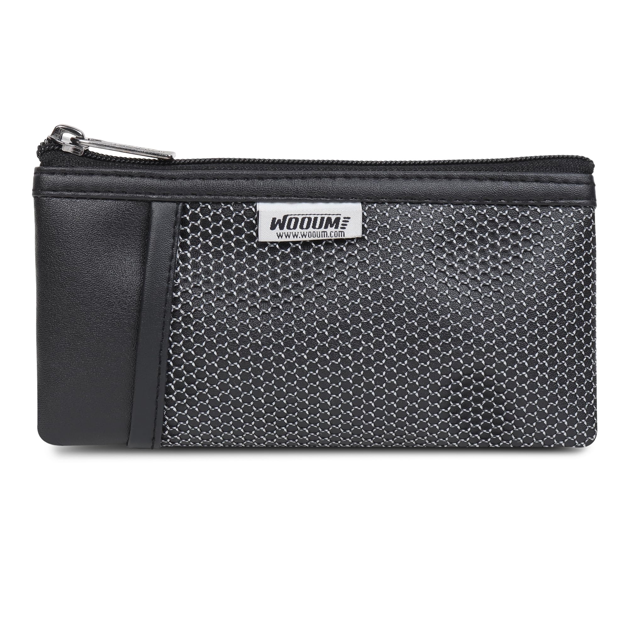 Wooum Pu Leather Slim Pocket Pencil Case Pouch with Smooth Zipper Closure for Office, School, College, Portable Waterproof Makeup Pouch Bag, Pouch for Storing Keys, Coins, Stationary Black (B0BH55XSJ8) Amazon Price History, Amazon Price Tracker