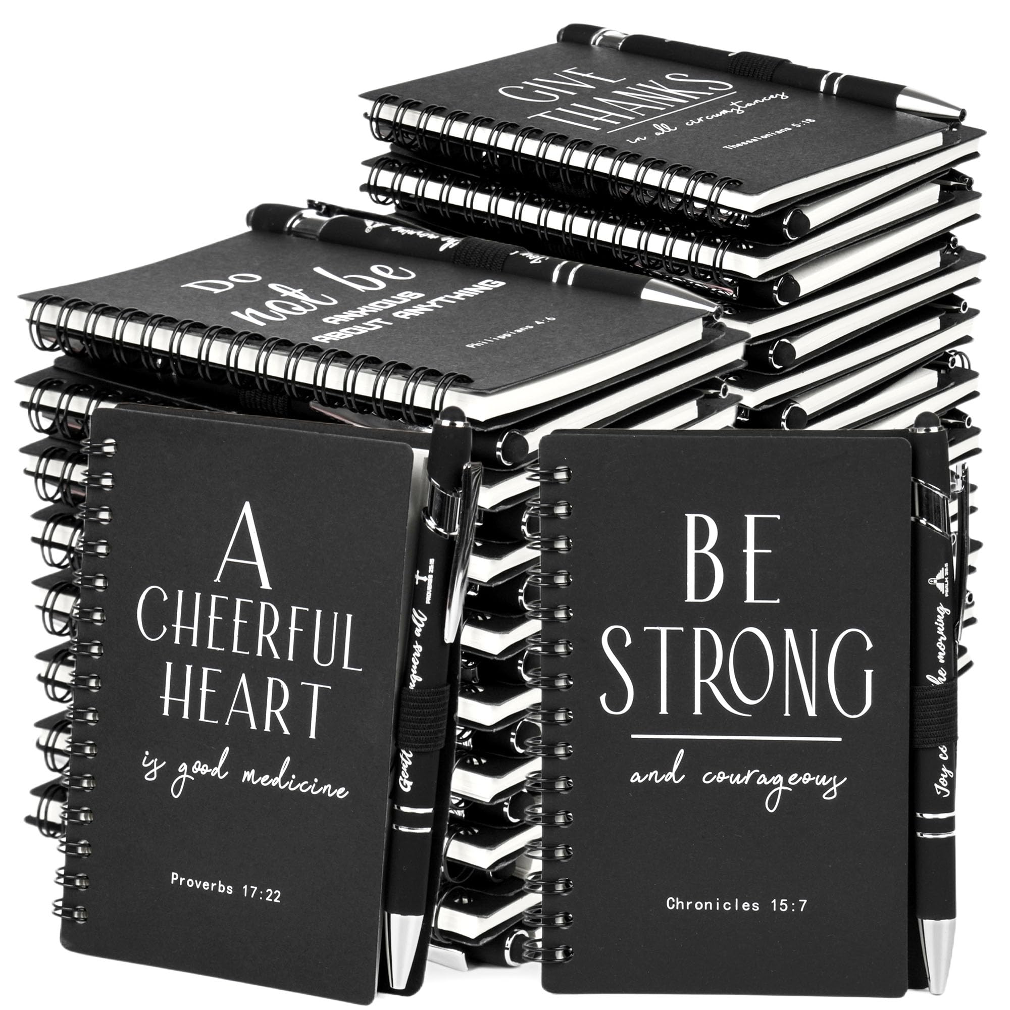 Snapklik.com : INSADA Christian Prayer Journal Spiral Black Notebooks ...