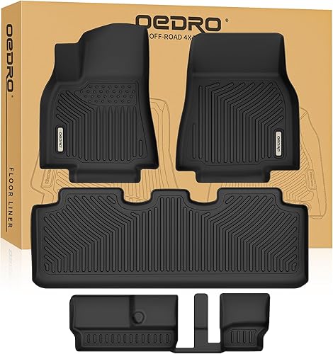 OEDRO Alfombrillas para suelo Tesla Modelo Y de 7 plazas 2020-2024, ajuste personalizado, tapetes de piso de Tesla Modelo Y de 7 plazas,