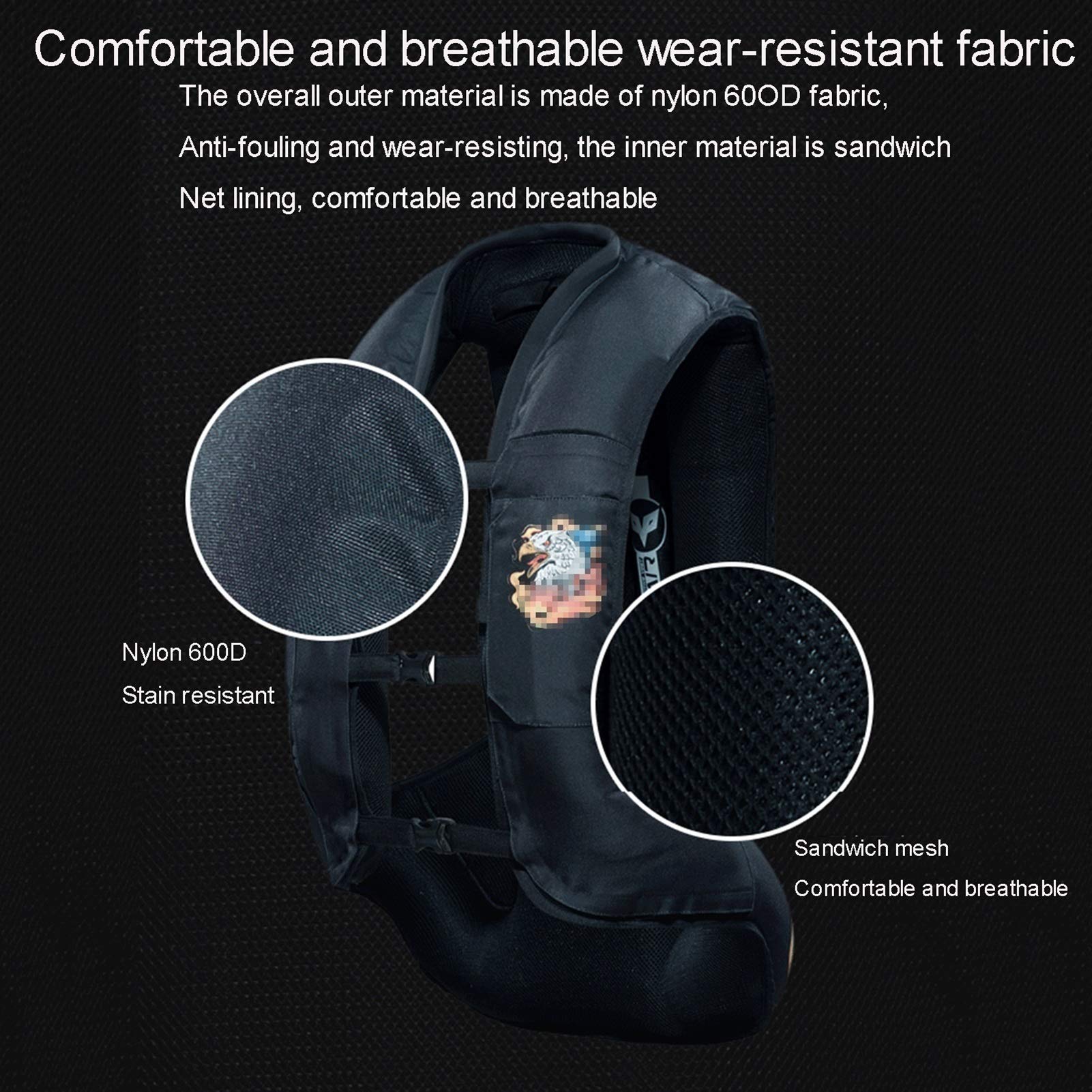 Airbag-Weste für Pferde, Nylon, 600D-Gewebe, schmutzabweisend und verschleißfest, leicht zu reinigen, löst den Airbag in 0,5 Sekunden aus. Das beste Geschenk zum Radfahren
