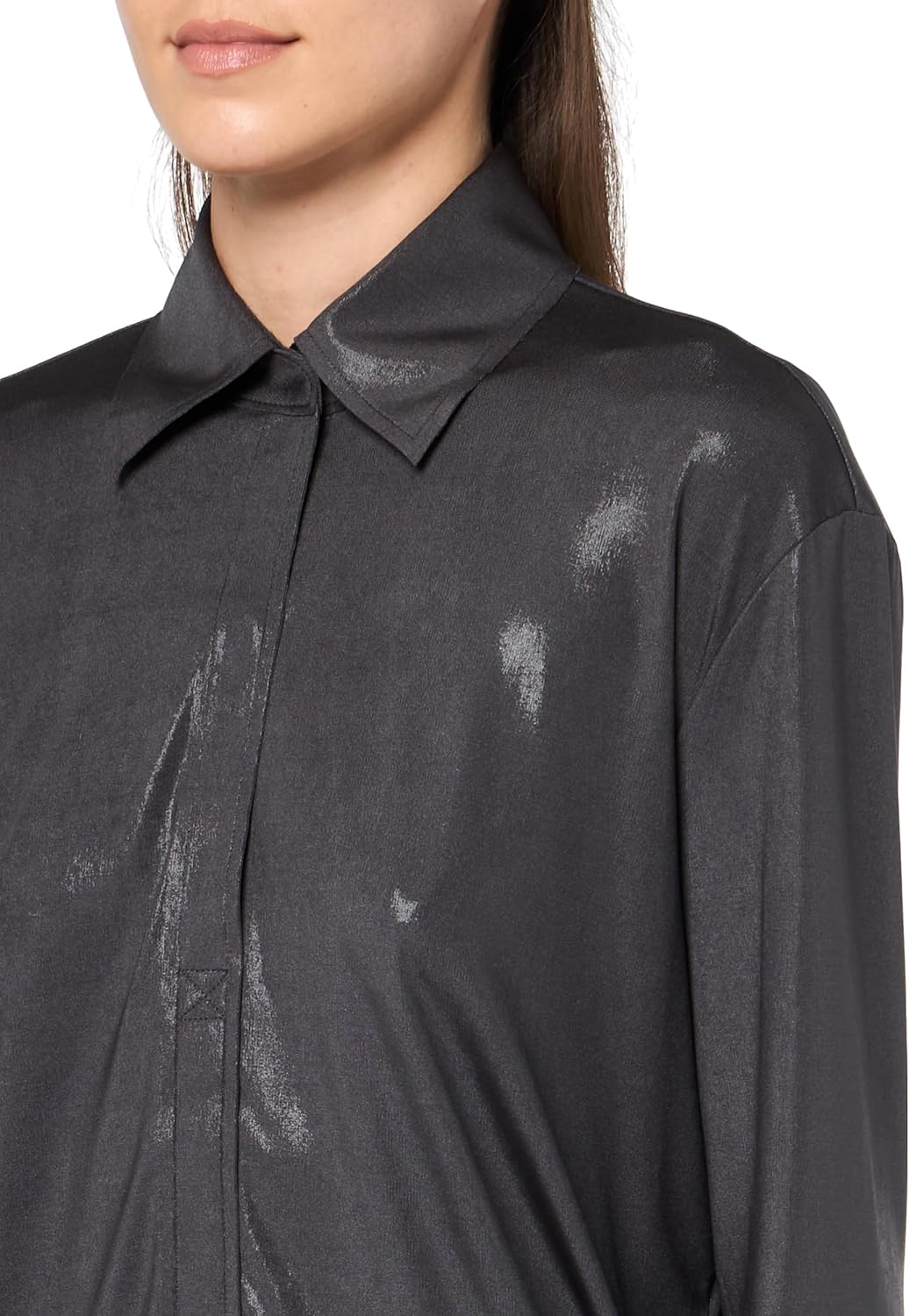 Norma Kamali Women's Nk Shirt W/Collar Stand - Image 3