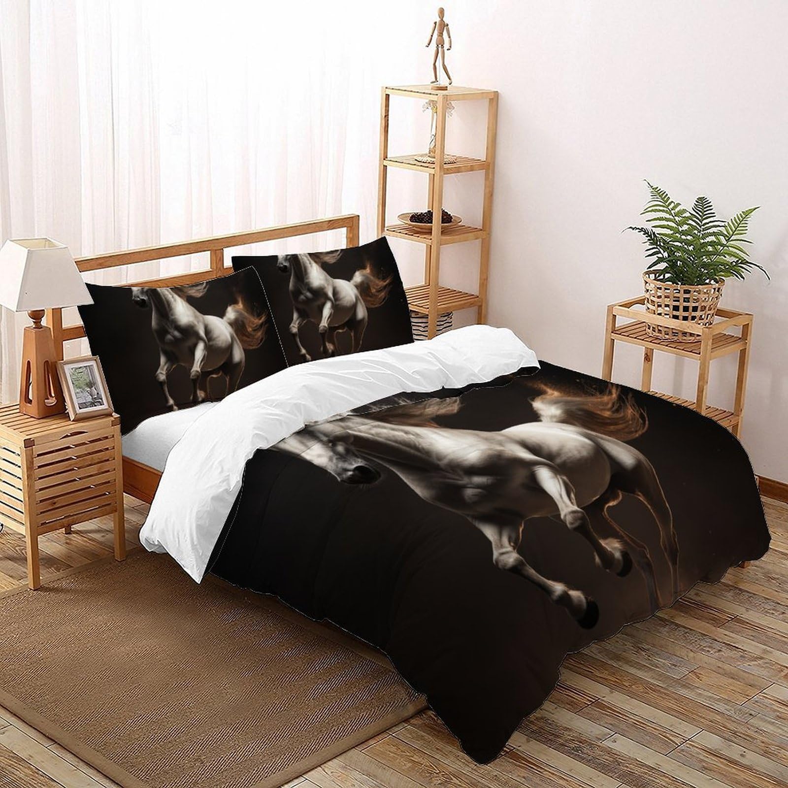 Housse de couette 3D cheval blanc pour sublimer la chambre des enfants