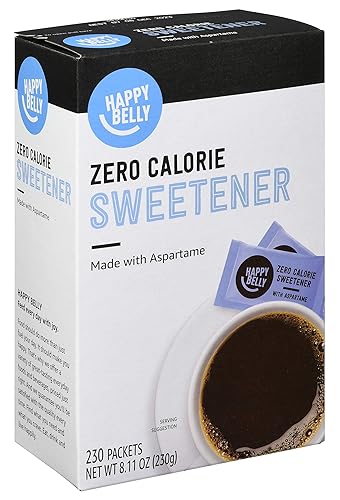 Marca Tienda - Happy Belly - Edulcorante de aspartamo azul cero calorías 230 unidades anteriormente dulce azúcar