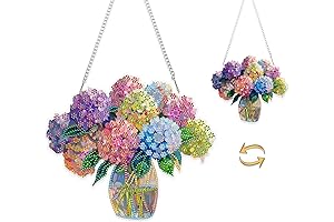 Eiflow Hanging Diamond Art Ornament Kit Hydrangea Flower