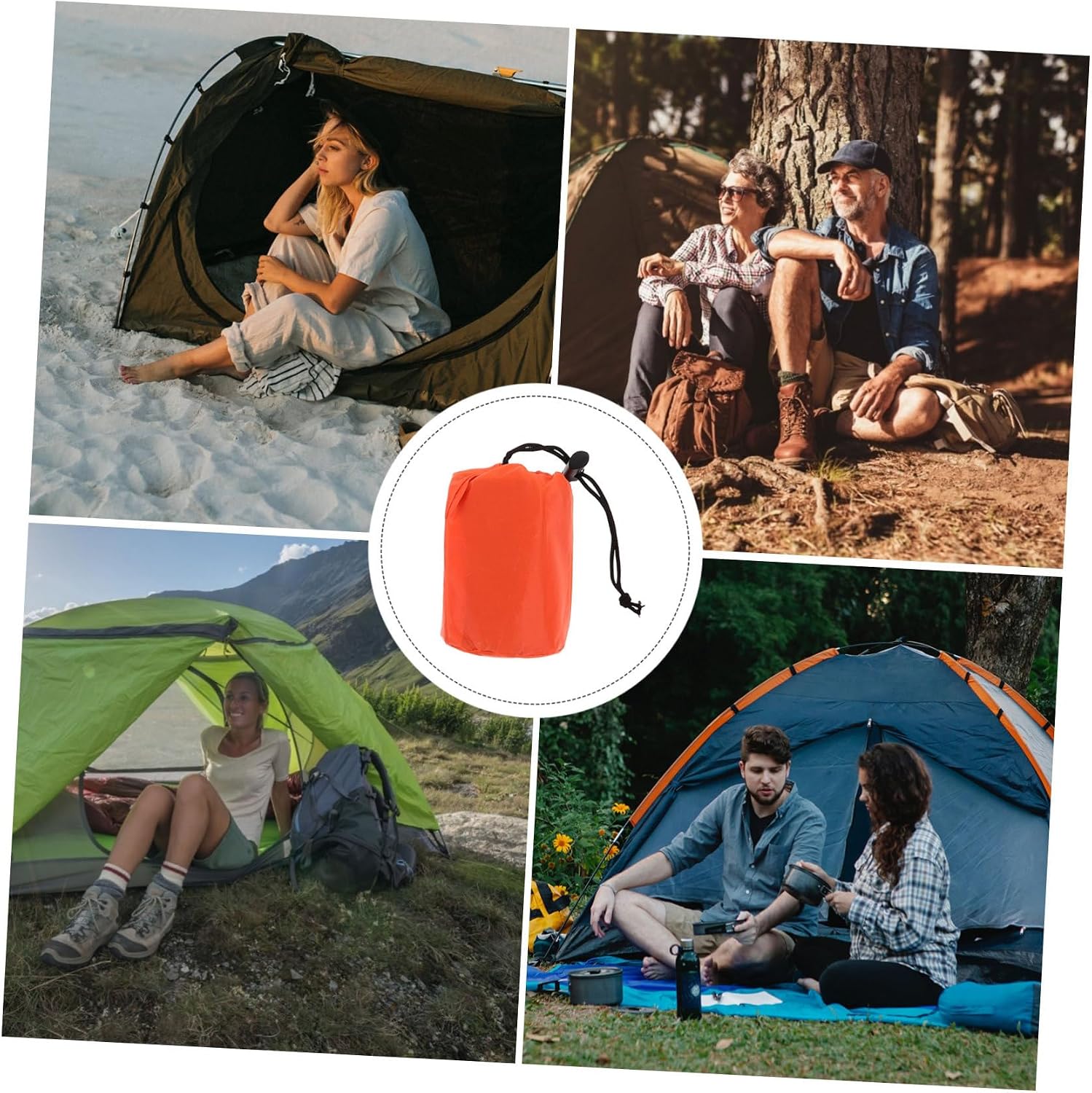 VANZACK 3set Portable Thermal Sleeping Bag for Camping and Hiking Emergency Blanket with Compression Storage Bag Lightweight Design for Outdoor Activities