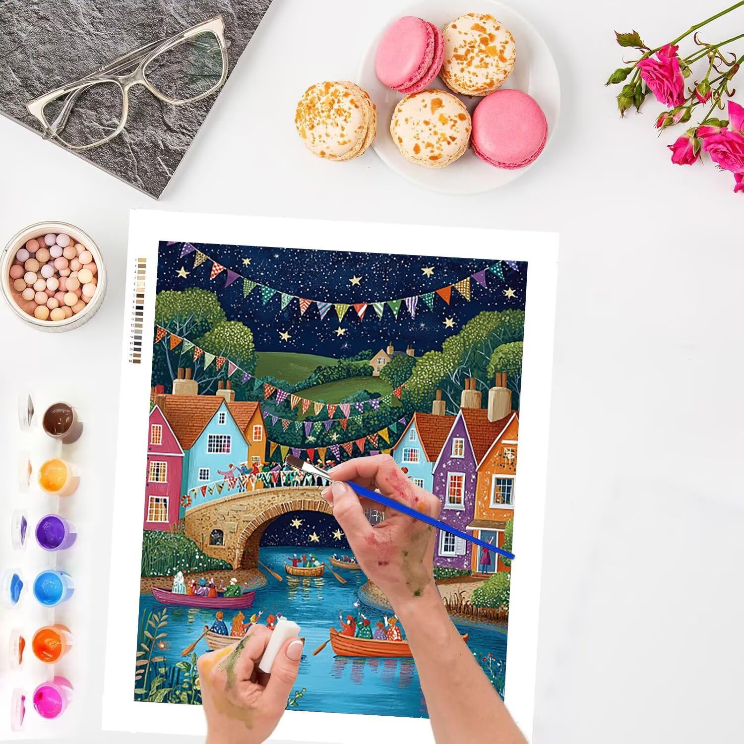 WEISHIWE Nouvel an Peinture Numero Adulte Kits, 80x100cm m-1003