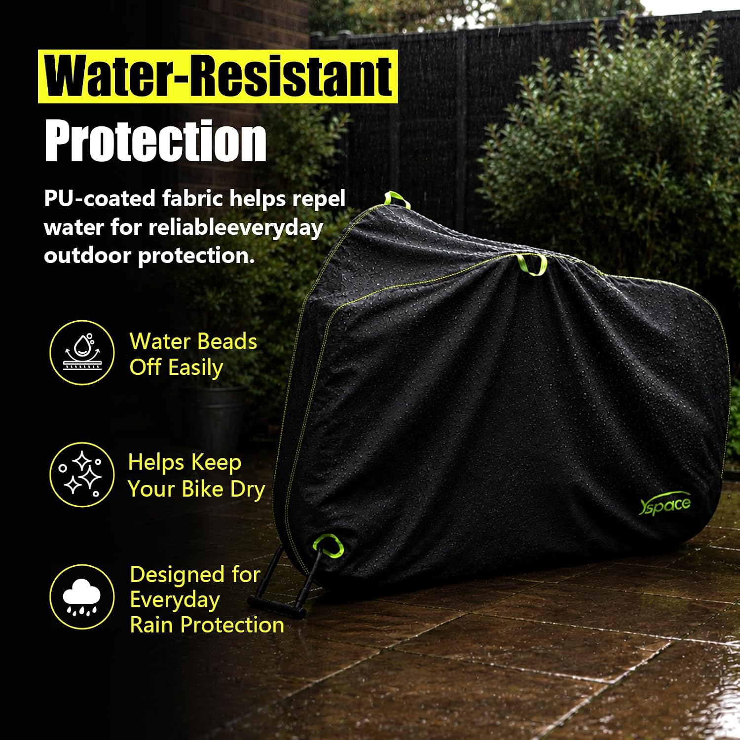 YSPACE Bike Cover Waterproof Outdoor Bicycle Cover for 3 Bike, UV Resistant image 3