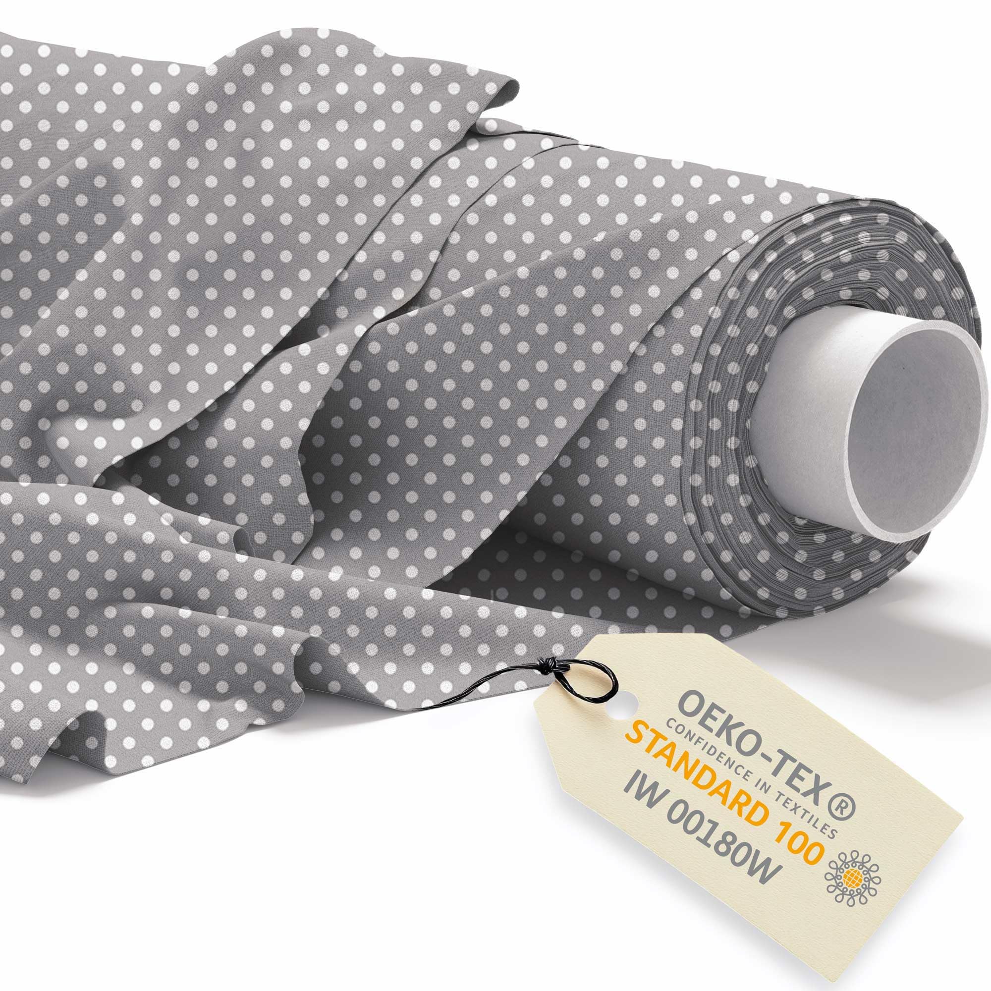 DreamRoots Baumwollstoff Meterware 160cm breit 145 g/m² - Stoffe zum Nähen Meterware - Polsterstoff - Leinwand, Segeltuch Stoff - Gardinenstoff - Molton, Balls