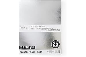 Recollections Cardstock 8.5 x 11: Elevate Your Crafting with Lustrous Silver Foil