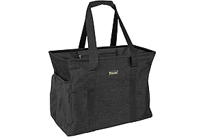 Extra Large Utility Tote Bag with Wire Frame for Storage