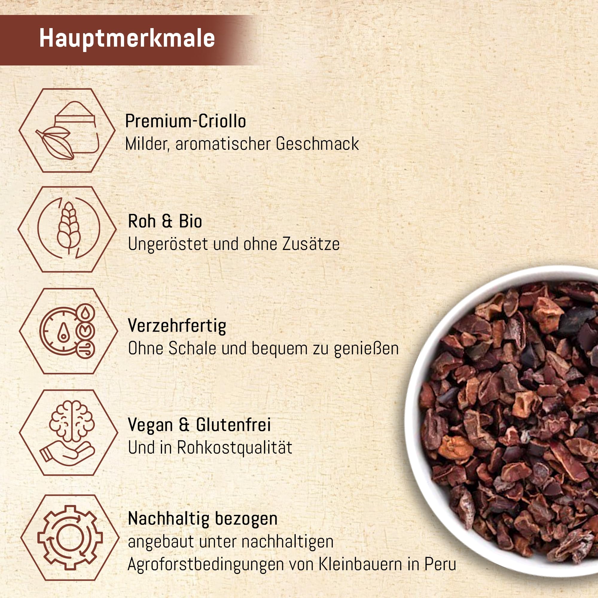 Nibs biologico di cacao (400 g)