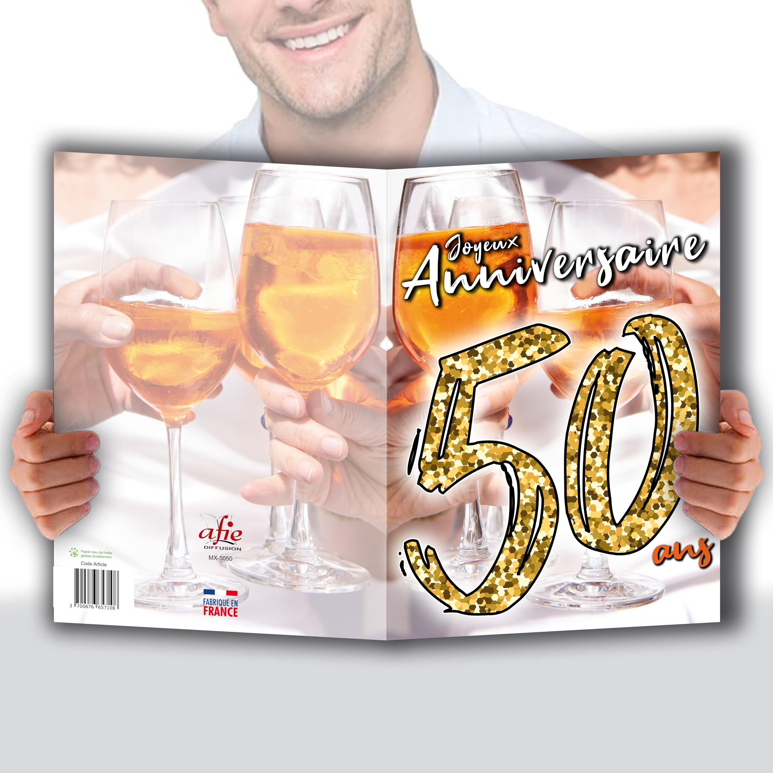 MX-5050 MAXI Grande Carte Géante XXL pour ANNIVERSAIRE 50 ANS